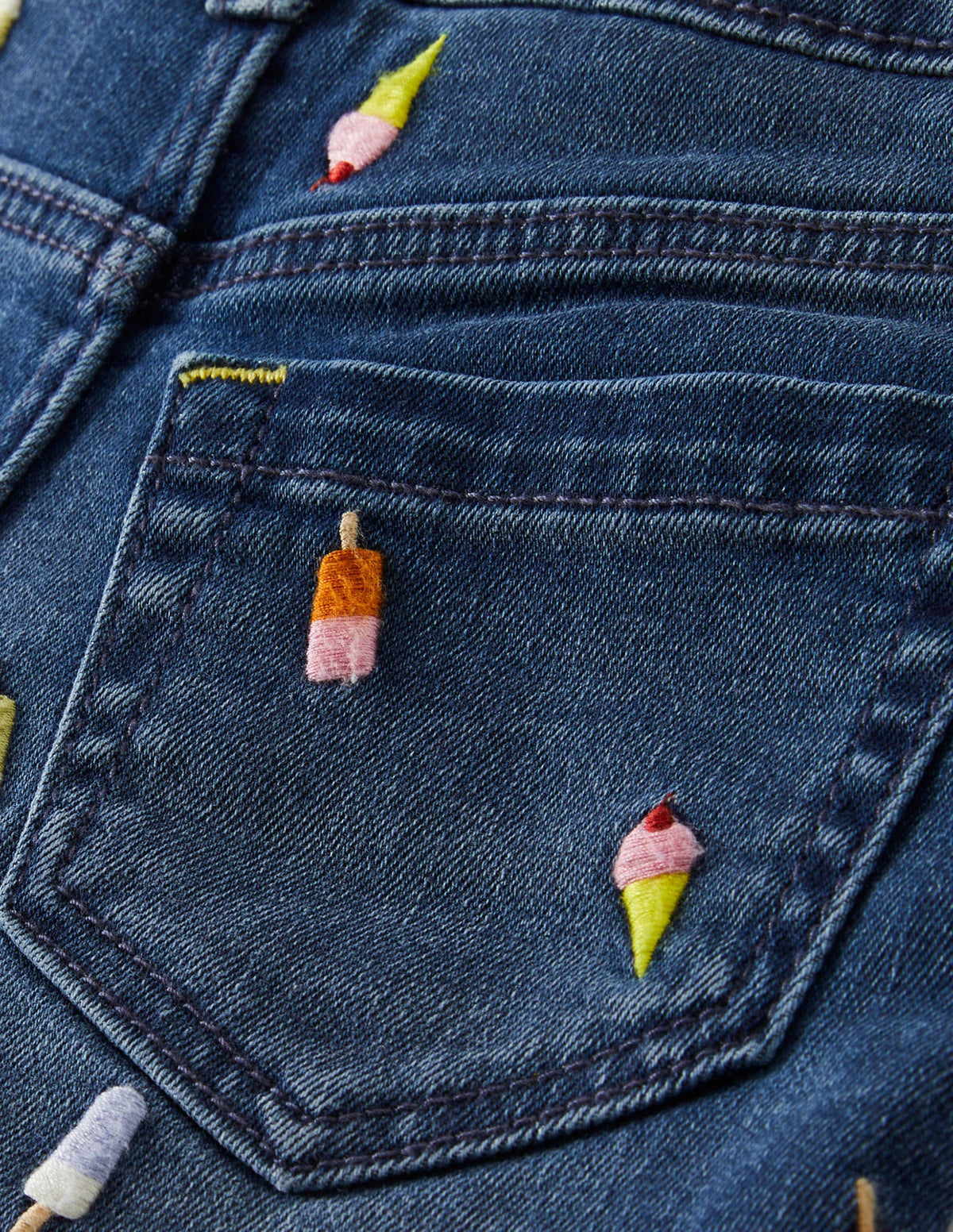 Denim-Shorts-Denim, Eiscreme - Image 3