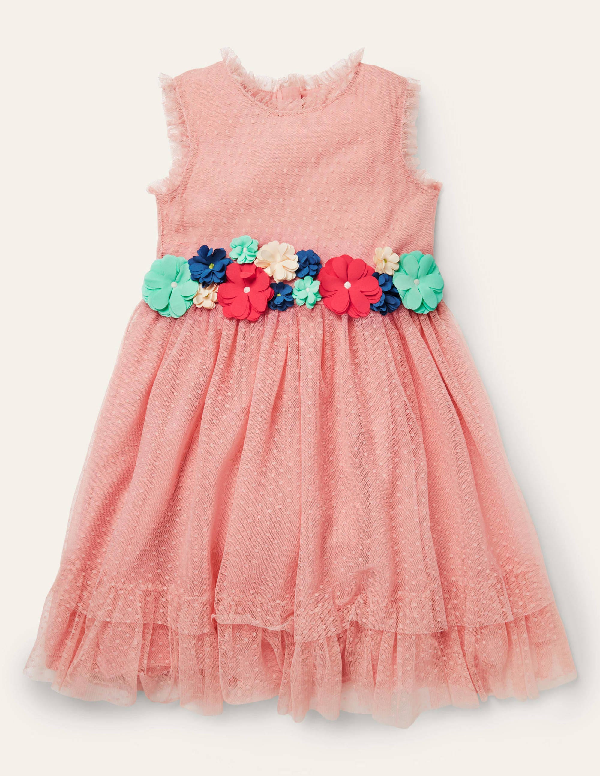 Korsagenkleid mit floraler Verzierung-Mandelblütenrosa - Image 1