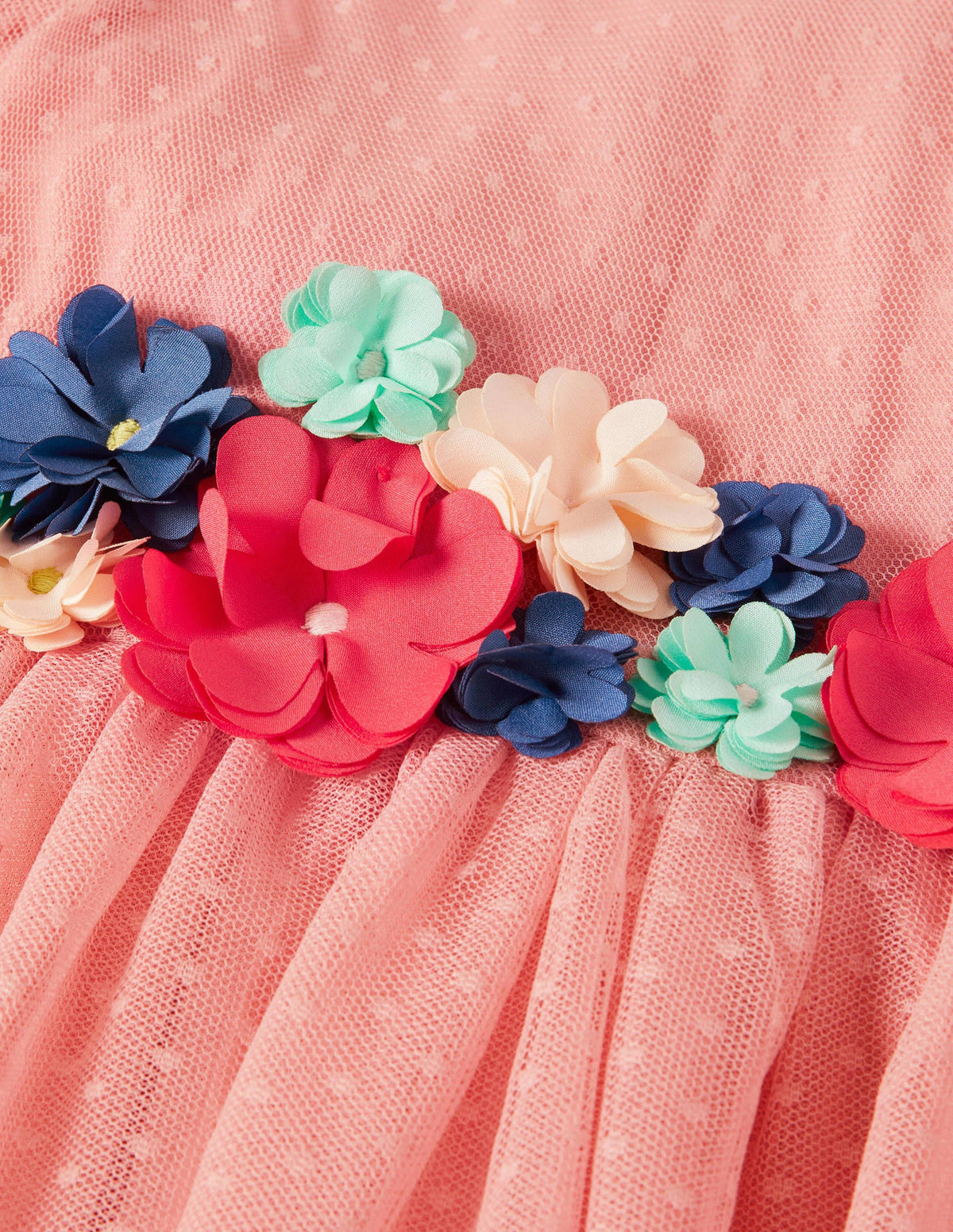 Korsagenkleid mit floraler Verzierung-Mandelblütenrosa-3