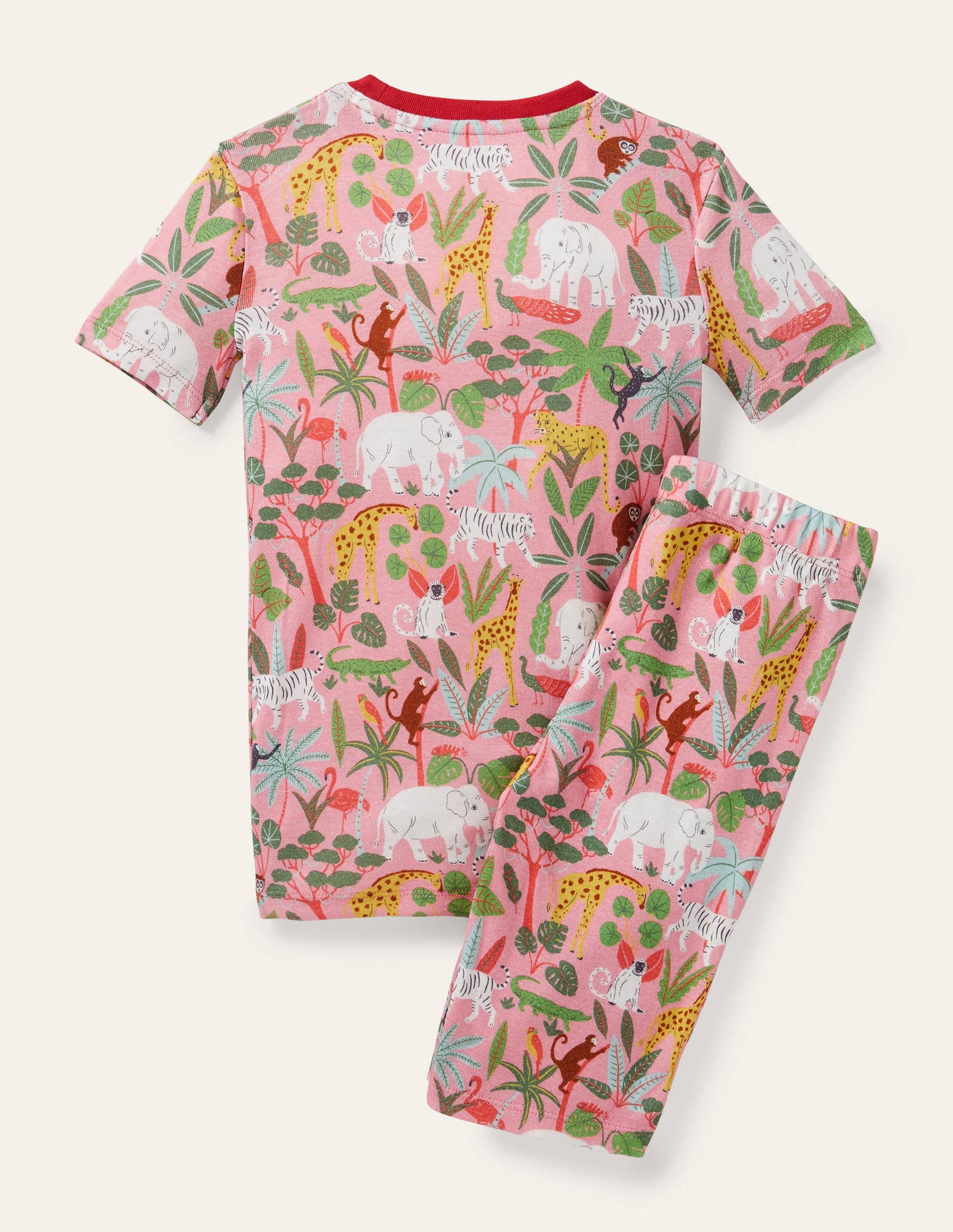 Pyjama court phosphorescent-Jungle limonade rose-2