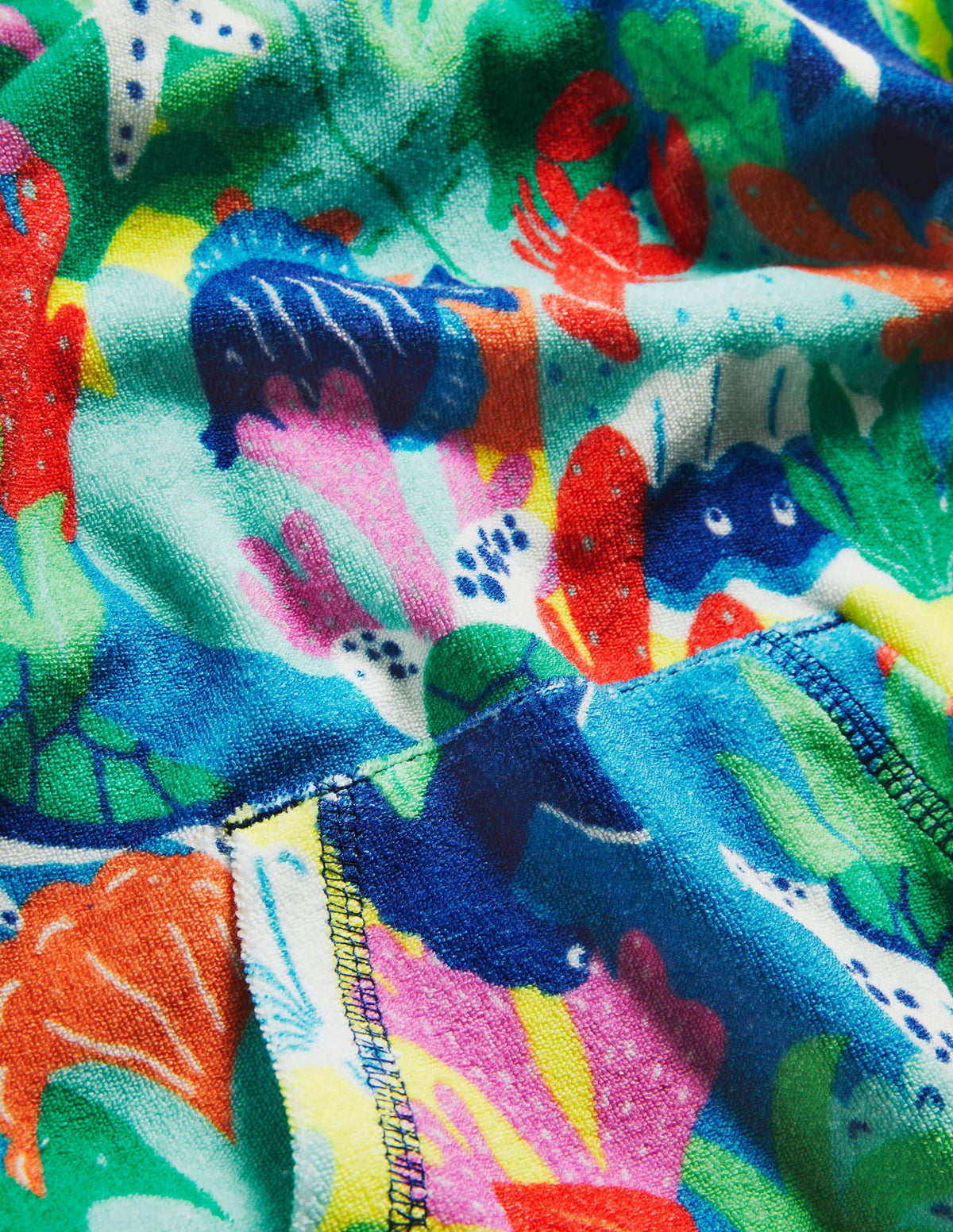 Towelling Throw-On-Multi Rainbow Reef-3