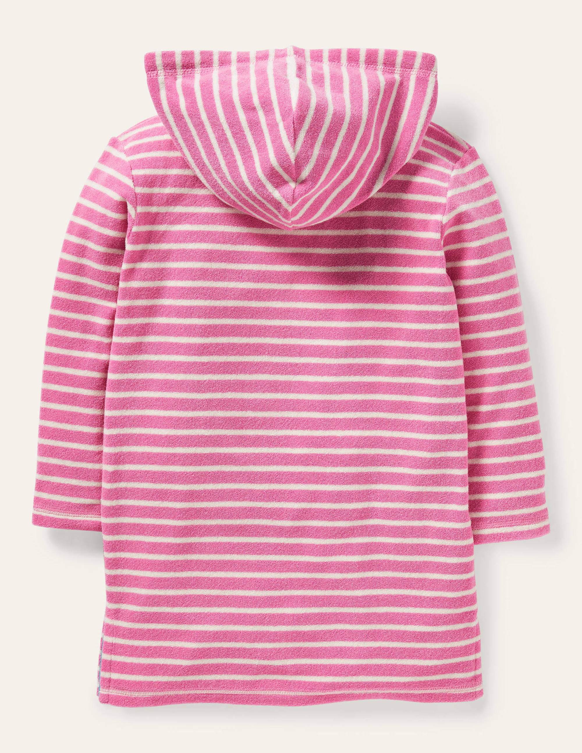 Frottee-Strandkleid mit Applikationen-Helles Blütenrosa/Naturweiß, Eiscreme - Image 2