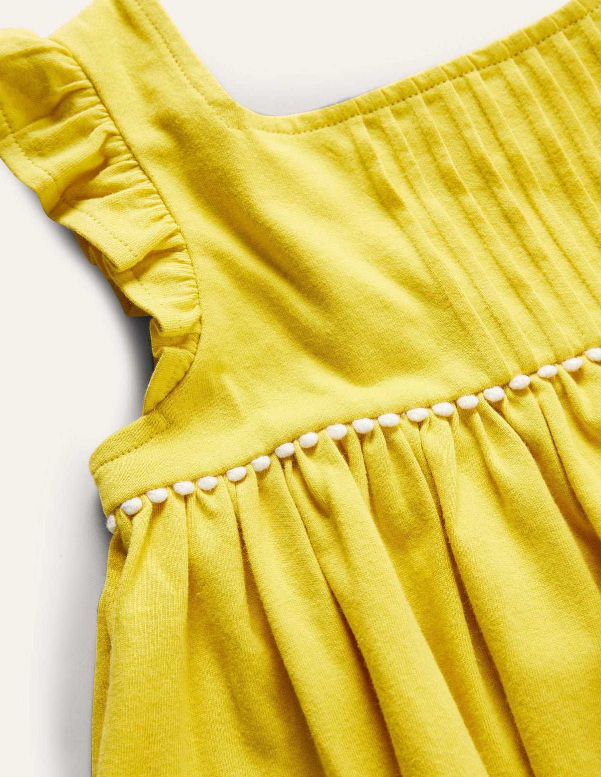 Jerseykleid mit gerüschten Ärmeln-Narzissengelb-3