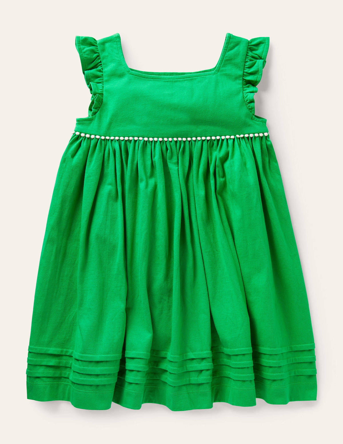 Robe en jersey à manches volantées-Poivron vert-2