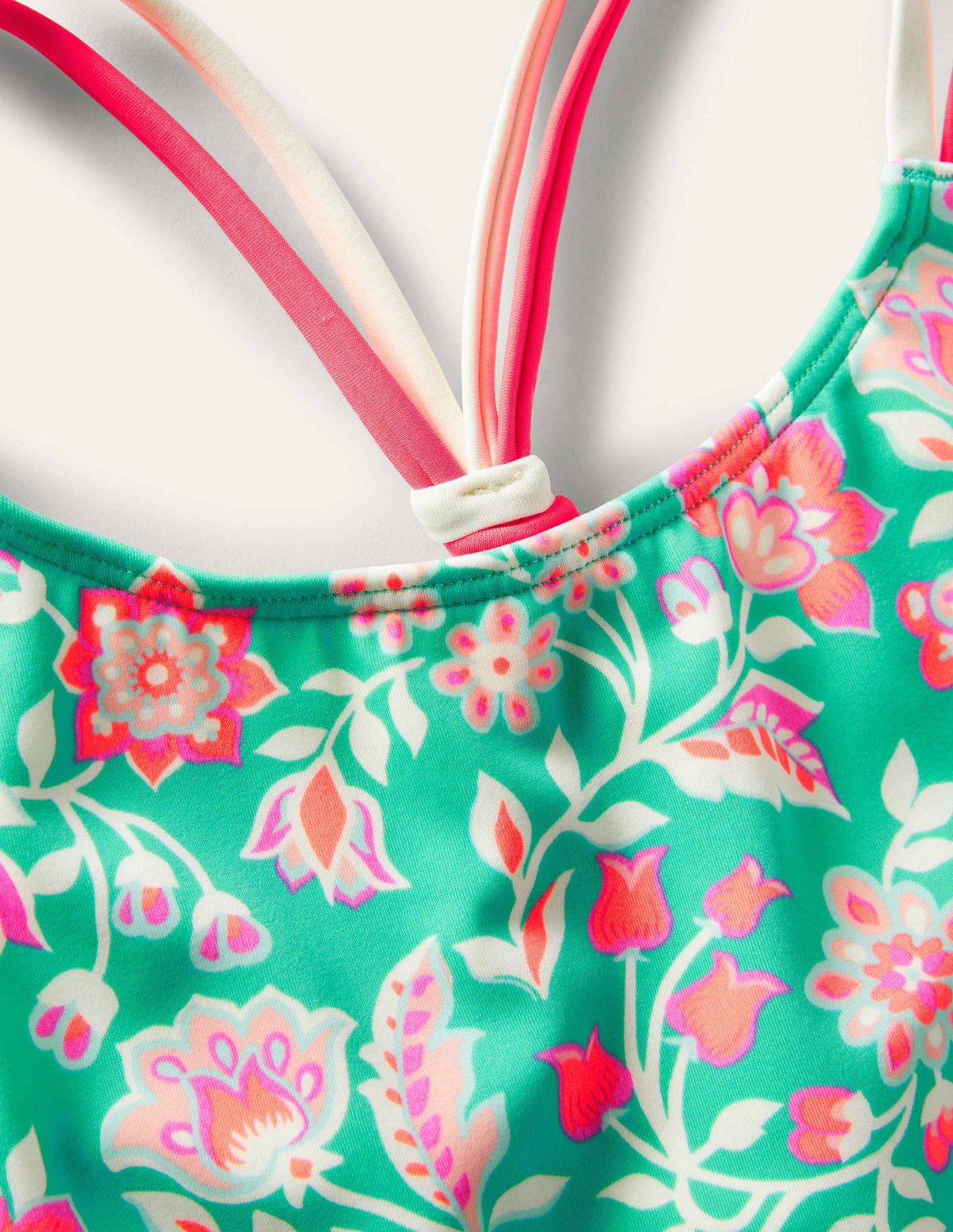 Patterned Tankini Top-Tropical Green Paisley - Image 3