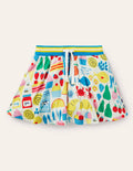 Gemusterter Jersey-Skort-Bunt, Lebensmittelmuster