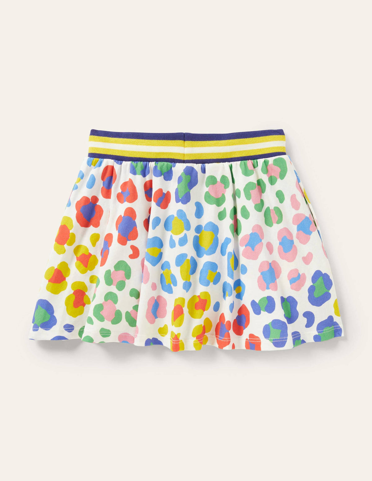 Gemusterter Jersey-Skort-Bunt, Mittleres Leopardenmuster - Image 2