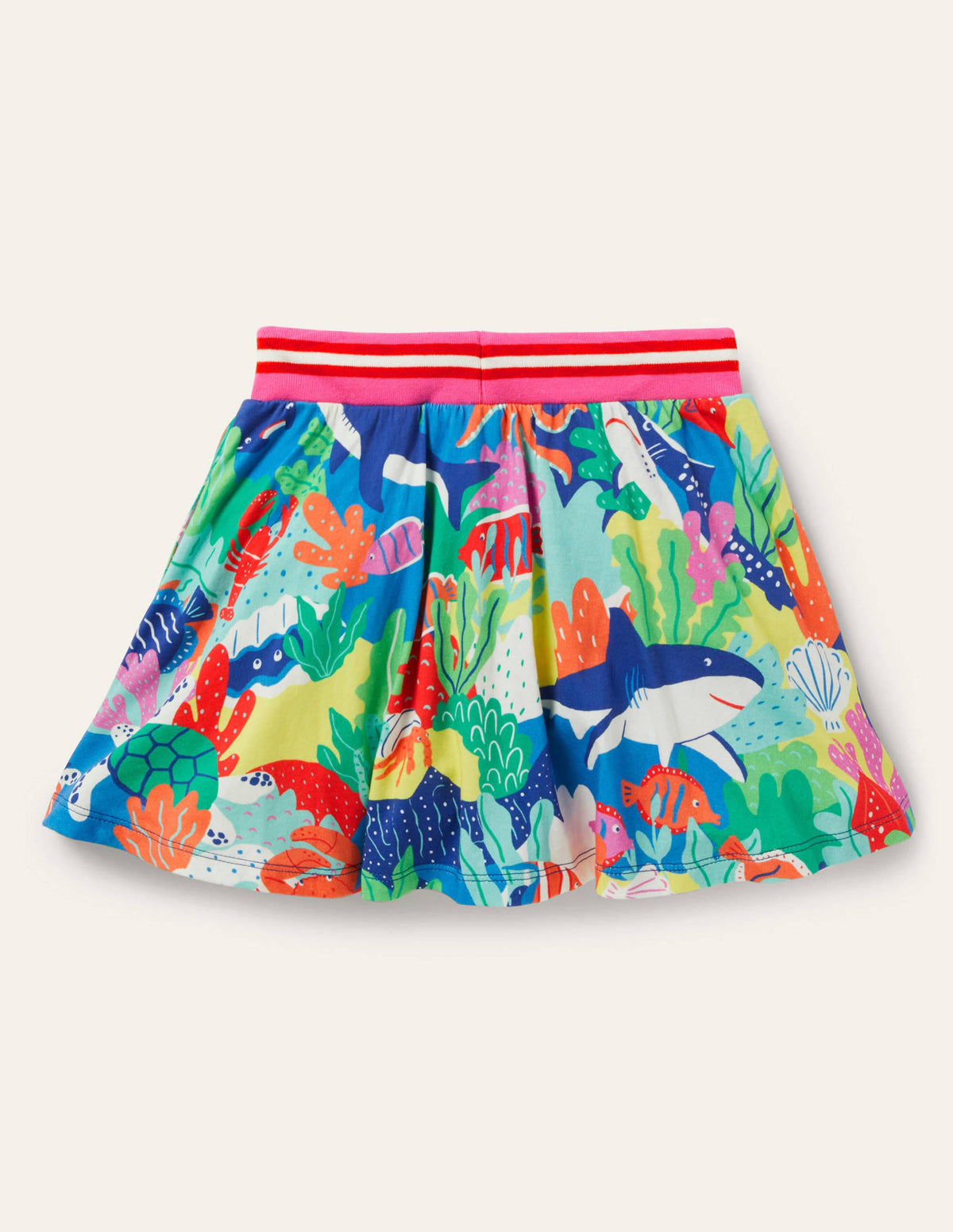 Printed Jersey Skort-Multi Rainbow Reef-2