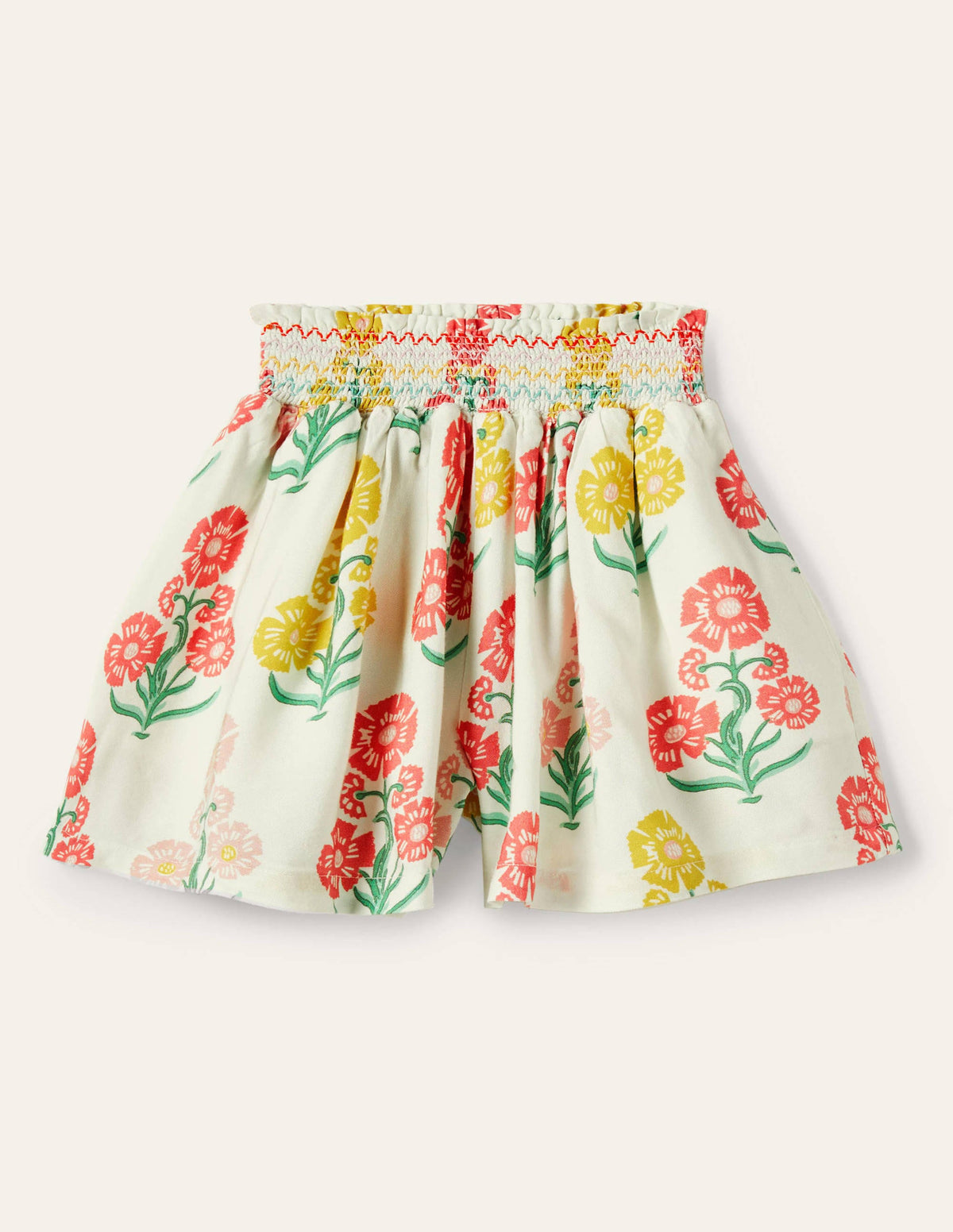 Shirred Waist Culottes-Molly Mahon Floral-1