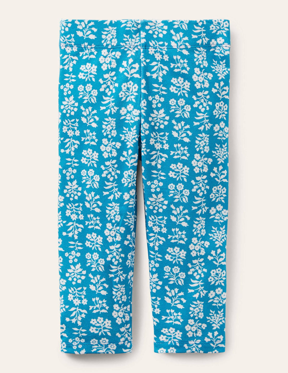 Fröhliche 7/8-Leggings-Bahamasblau, Holzschnittmuster-1