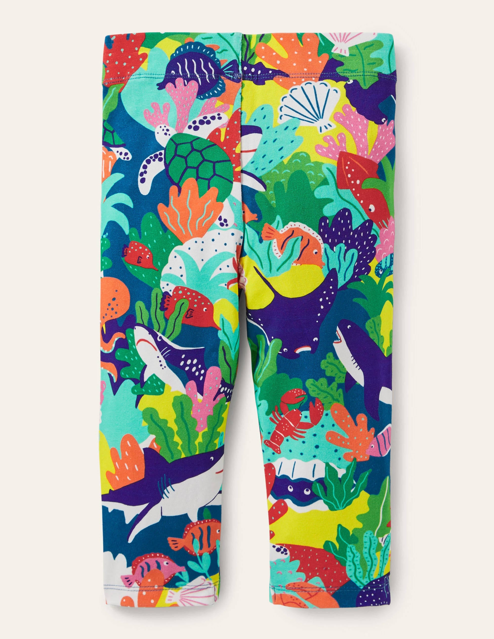 Fröhliche 7/8-Leggings-Bunt/Regenbogenfarben, Riffszene - Image 2