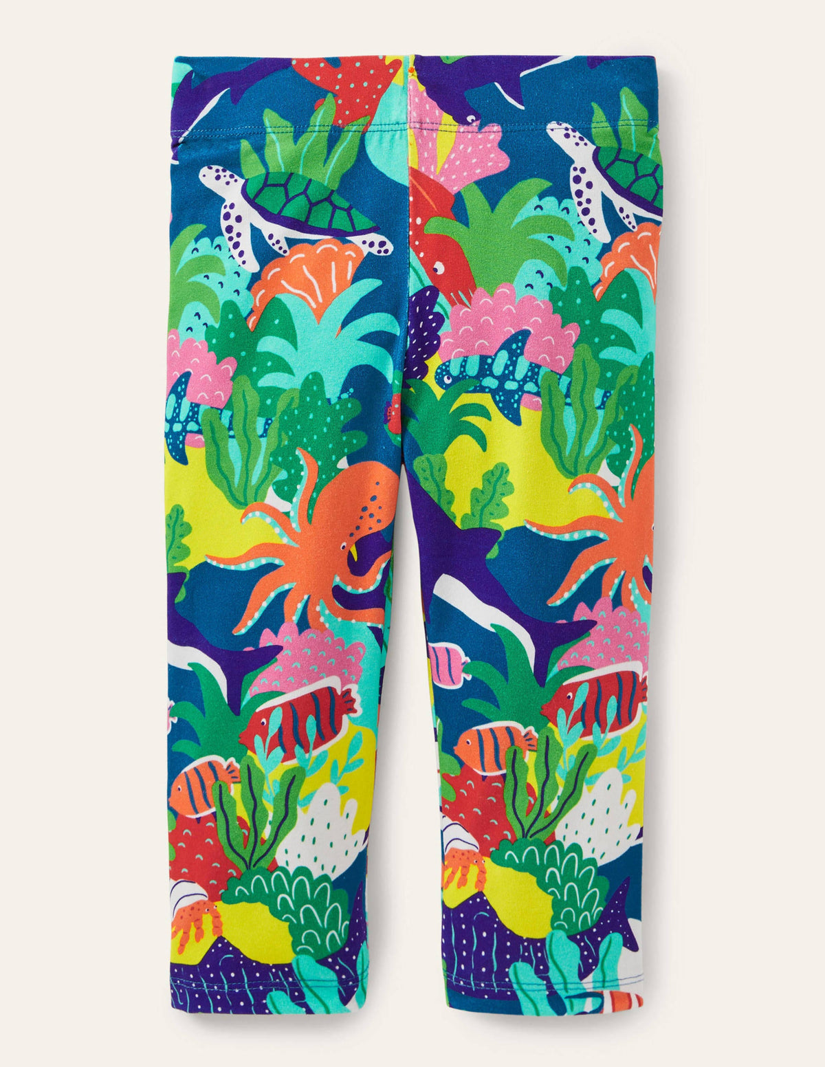 Fröhliche 7/8-Leggings-Bunt/Regenbogenfarben, Riffszene - Image 1