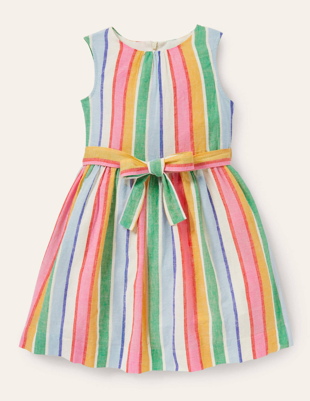 Vintage-Kleid-Bunt, Gestreift - Image 1