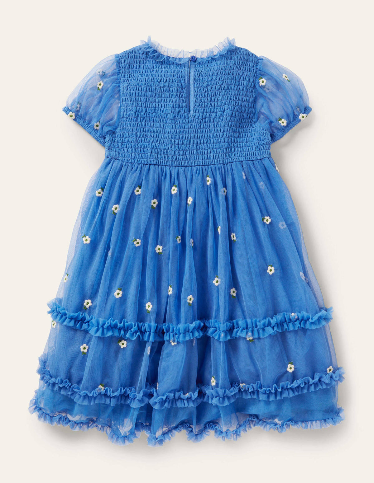 Gestuftes Tüllkleid-Elisabethanisches Blau-2
