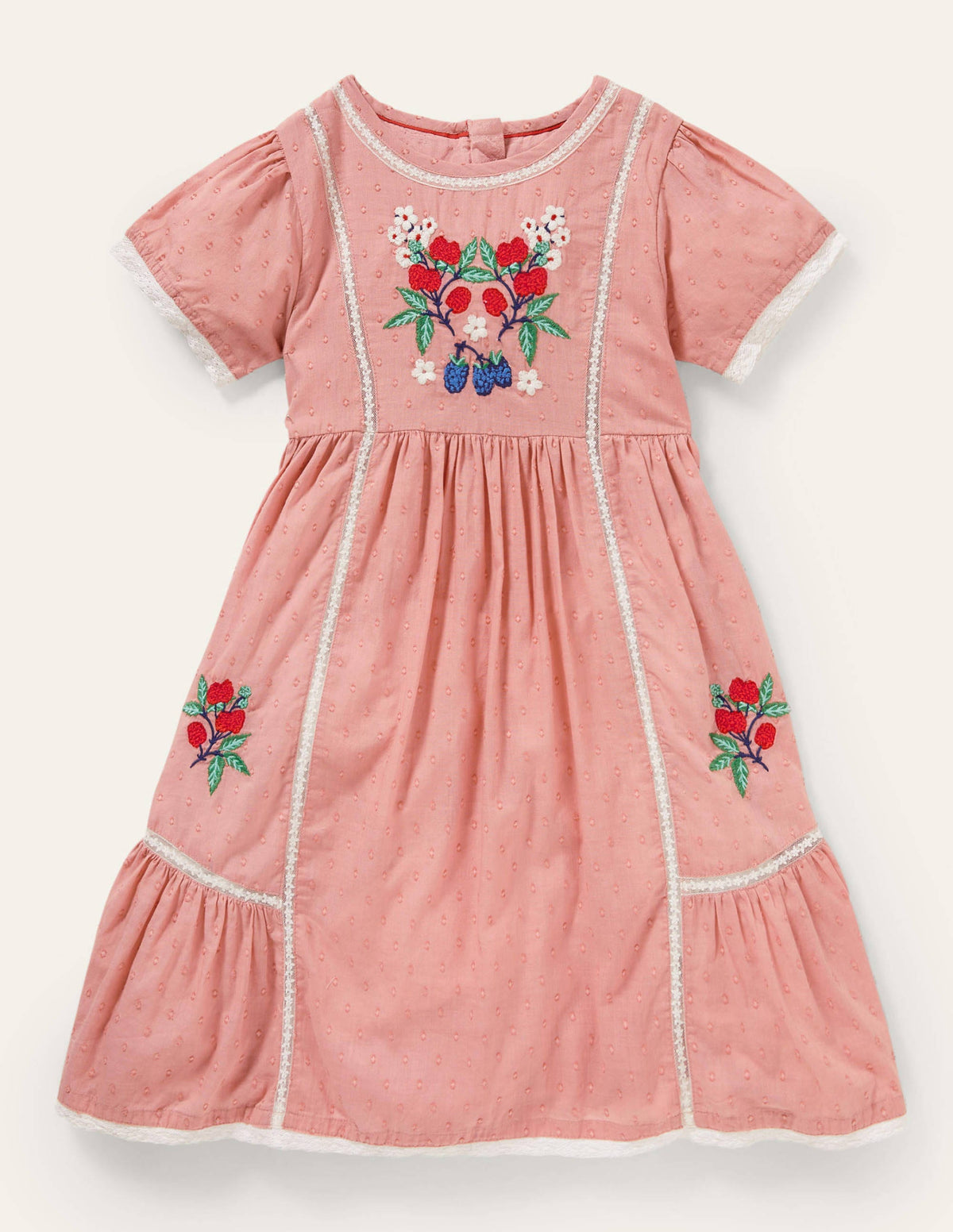 Nostalgisches Kleid mit Stickerei-Mandelblütenrosa - Image 1
