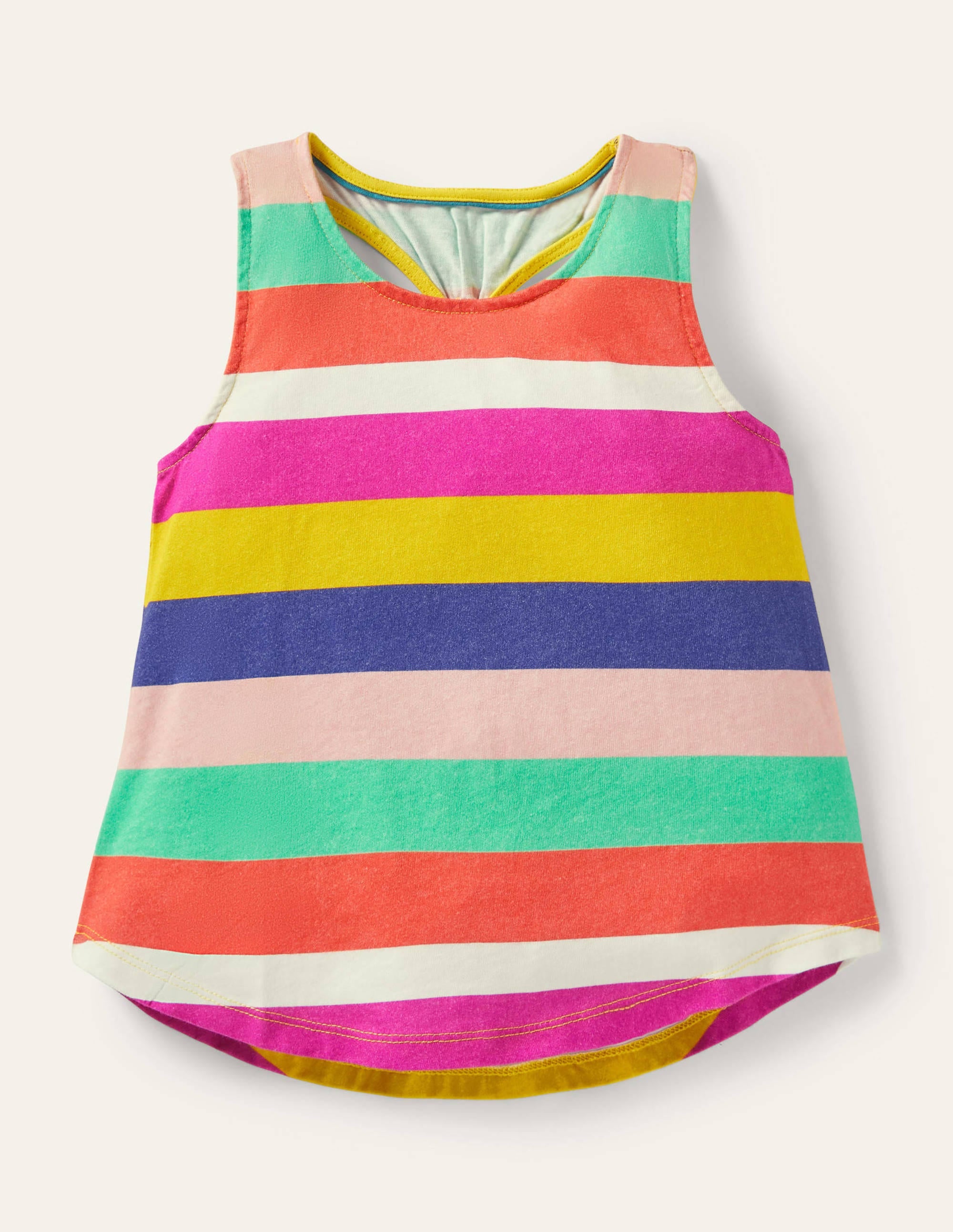 Im Nacken gebundenes Trägershirt-Knalliges Stiefmütterchen/Narzissengelb, Regenbogen - Image 1