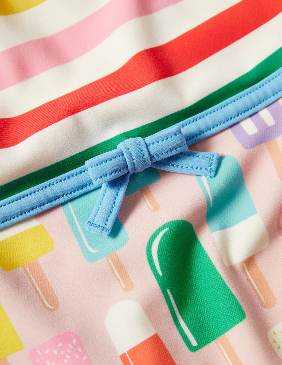 Maillot de bain croisé dans le dos à motif pêle-mêle-Glace à l'eau arc-en-ciel multi-3