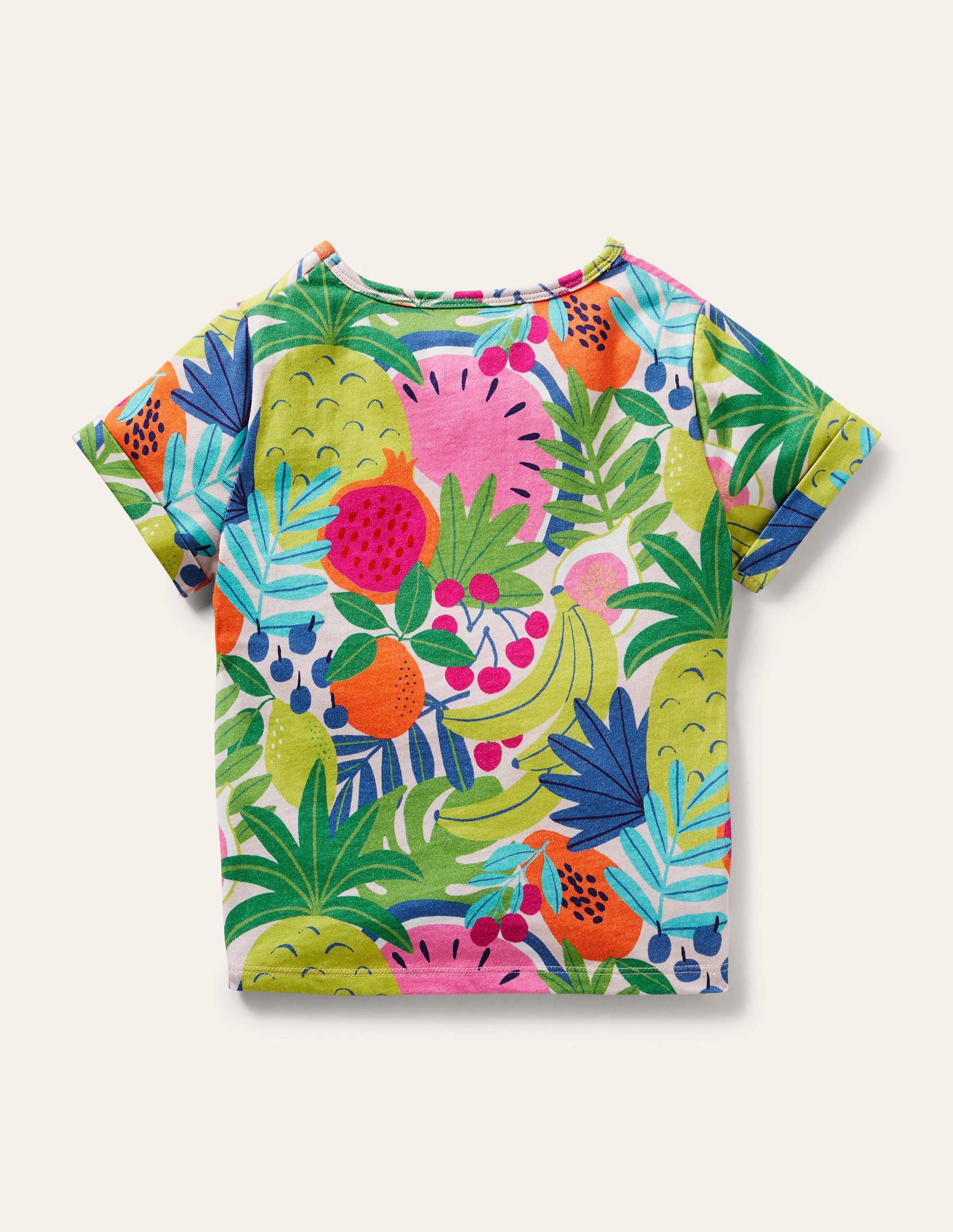 T-Shirt zum Binden-Bunt, Tropische Früchte-2