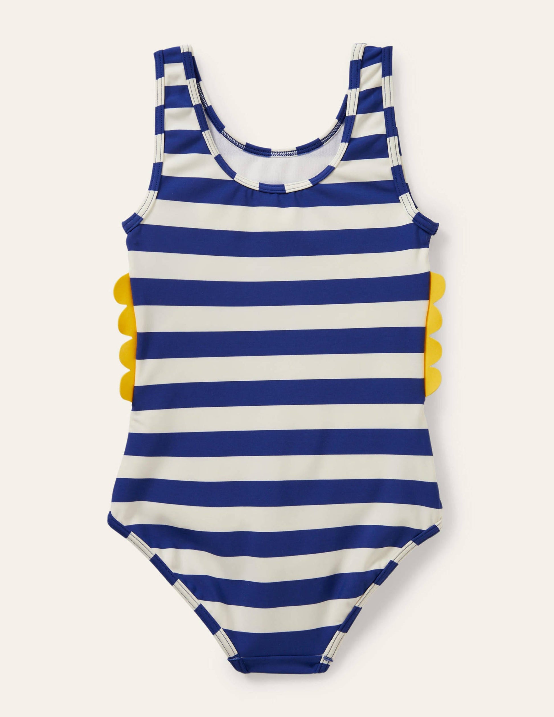 Fröhlicher Badeanzug mit Applikation-Wellenblau/Naturweiß, Seepferdchen-2