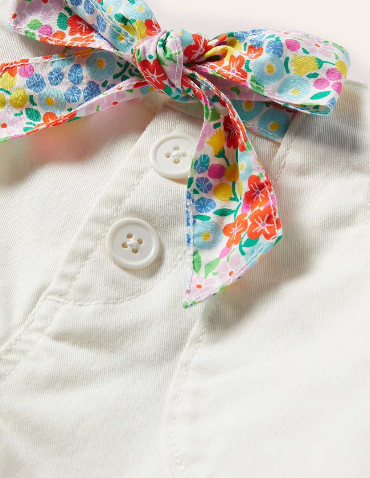 Twill Cargo Shorts-White - Image 3