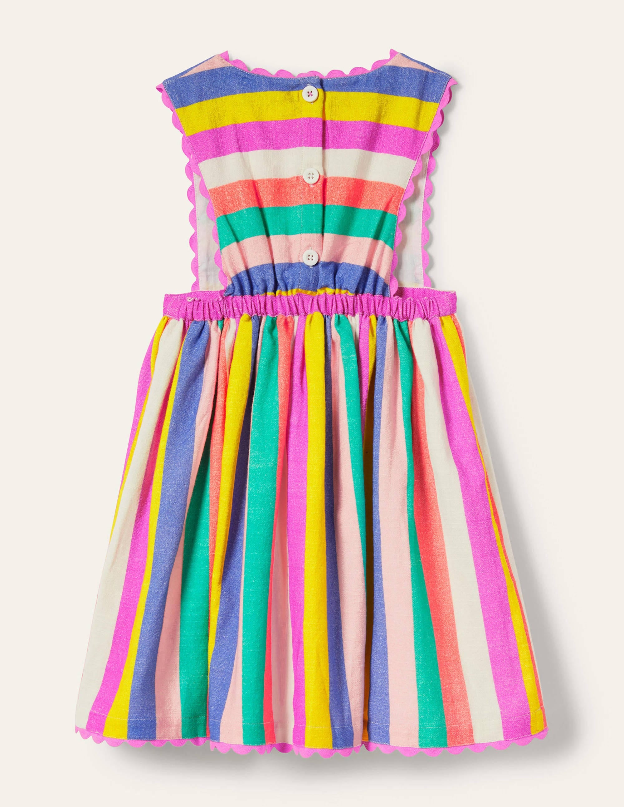 Gewebtes Schürzenkleid-Bunt, Gestreift - Image 2