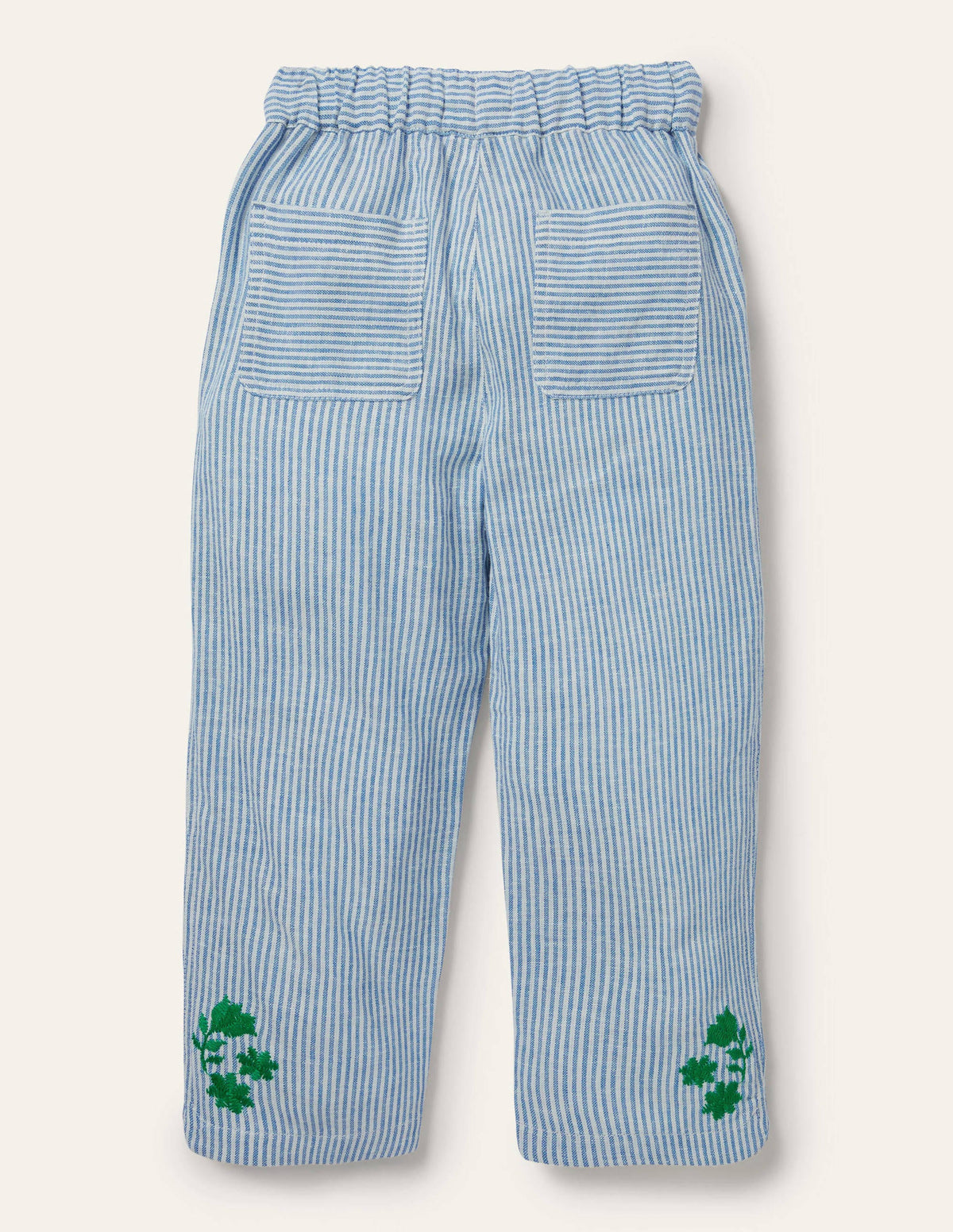 Lockere Webhose-Naturweiß/Küstenblau, Feine Streifen - Image 2