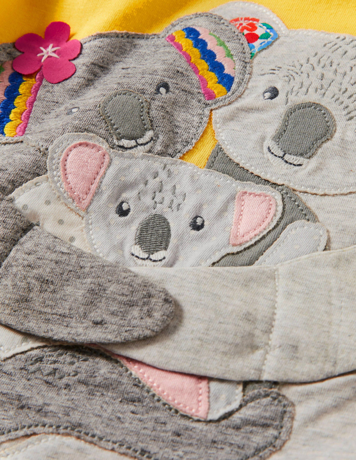 T-Shirt mit Umarmungsapplikation-Narzissengelb, Koala-3