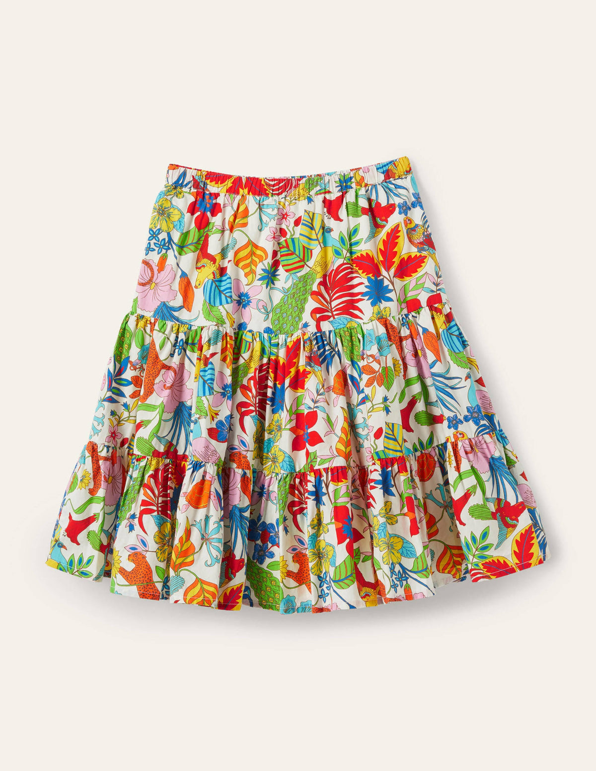 Jupe midi-Jungle exotique multi-2