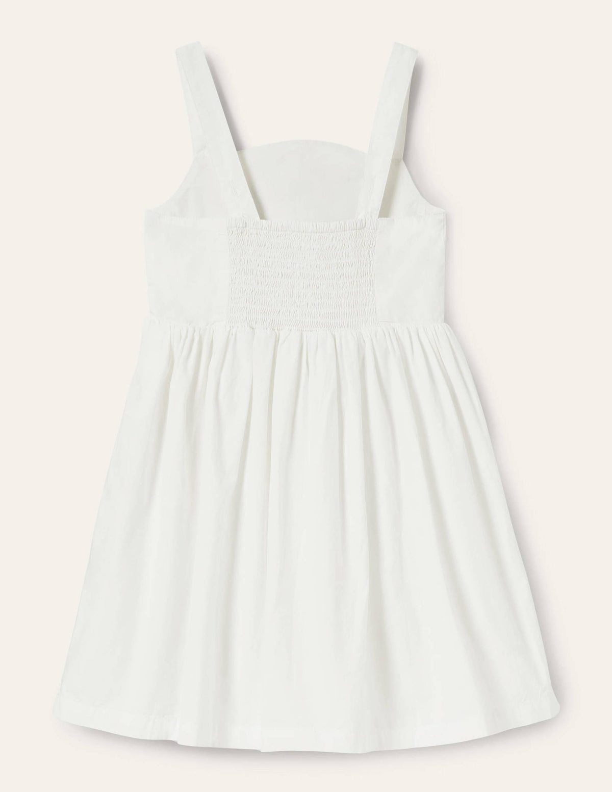 Kleid mit Pfau-Applikation-Naturweiß - Image 2
