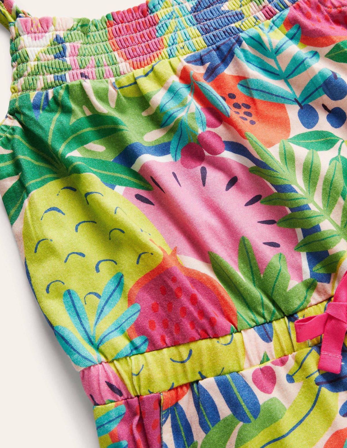 Jersey-Jumpsuit mit weitem Bein-Bunt, Tropische Früchte - Image 3