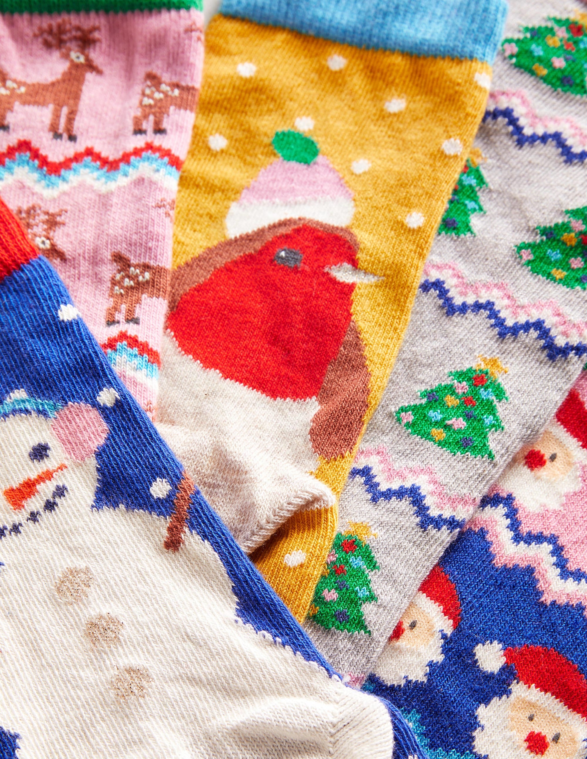 Weihnachtssocken im 5er-Pack-Bunt, Fair-Isle-Muster - Image 3