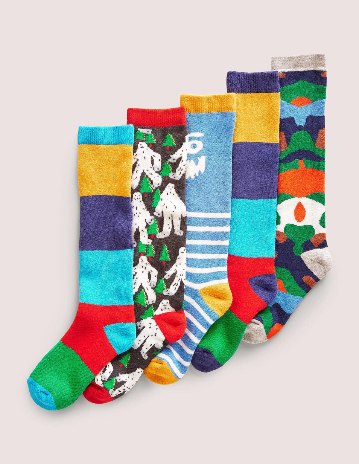 Skisocken im 5er-Pack-Winter, Bunt - Image 1