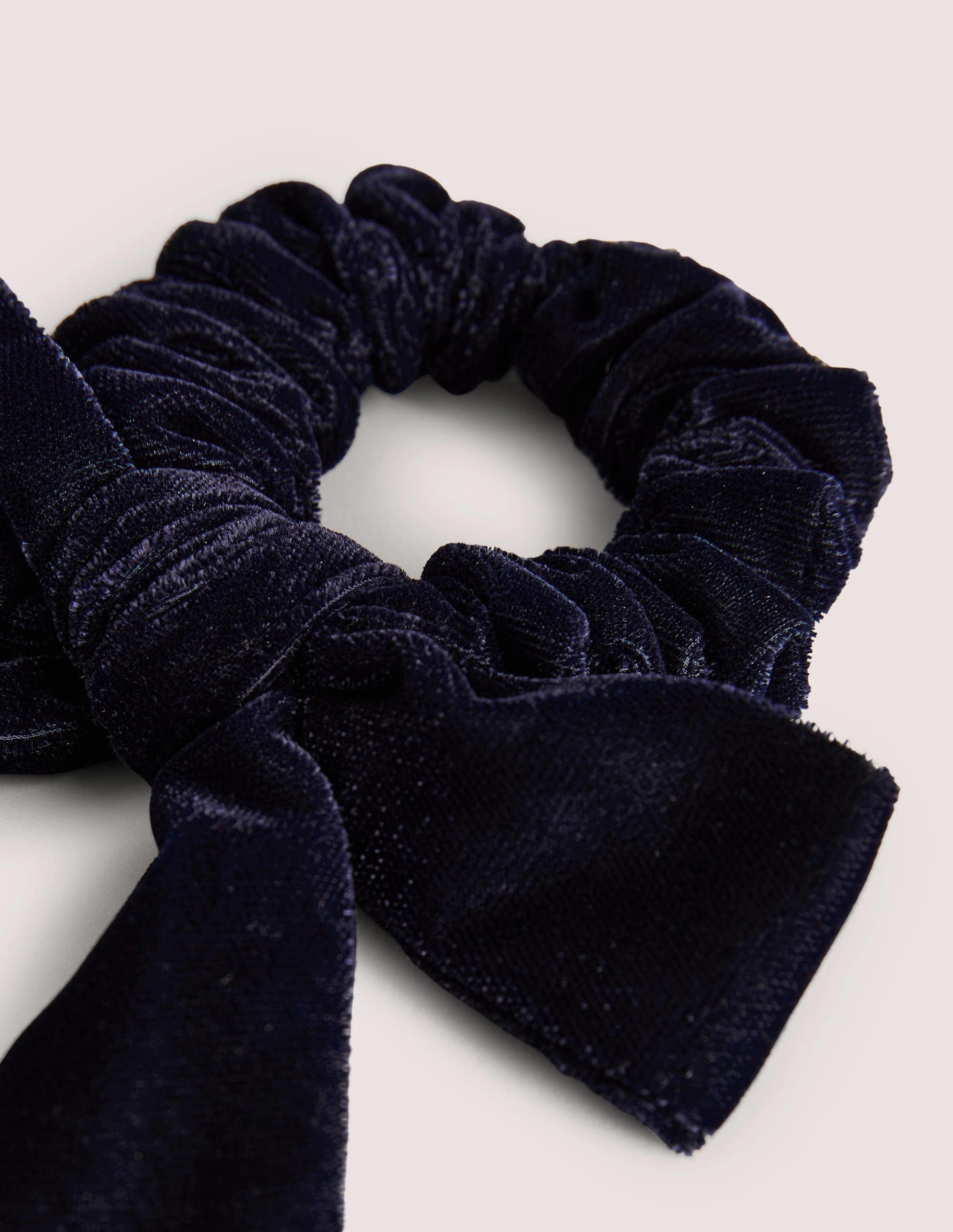 Scrunchie mit Schleife-Navy, Samt-2