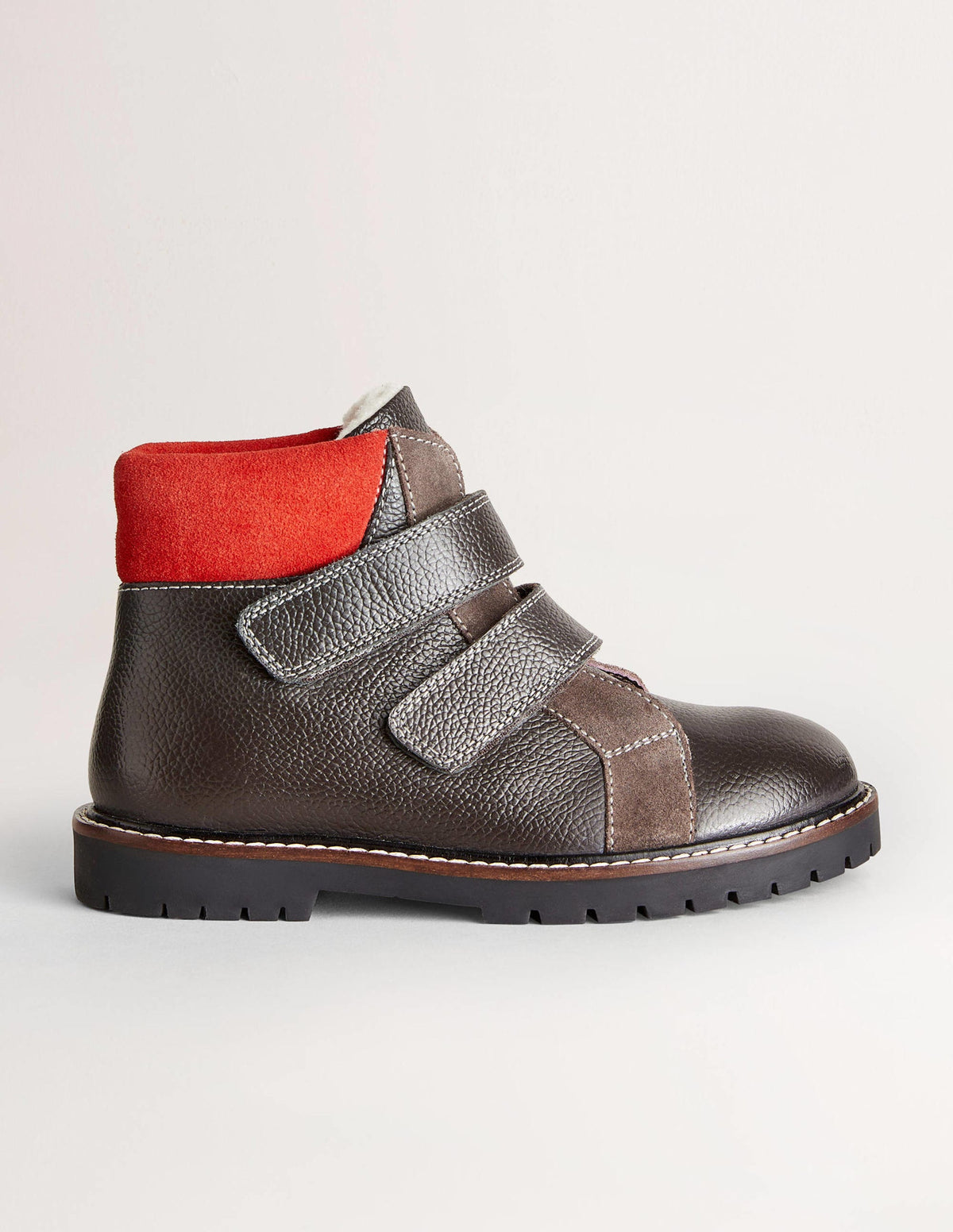 Bequeme Lederstiefel-Dunkelgrau - Image 1