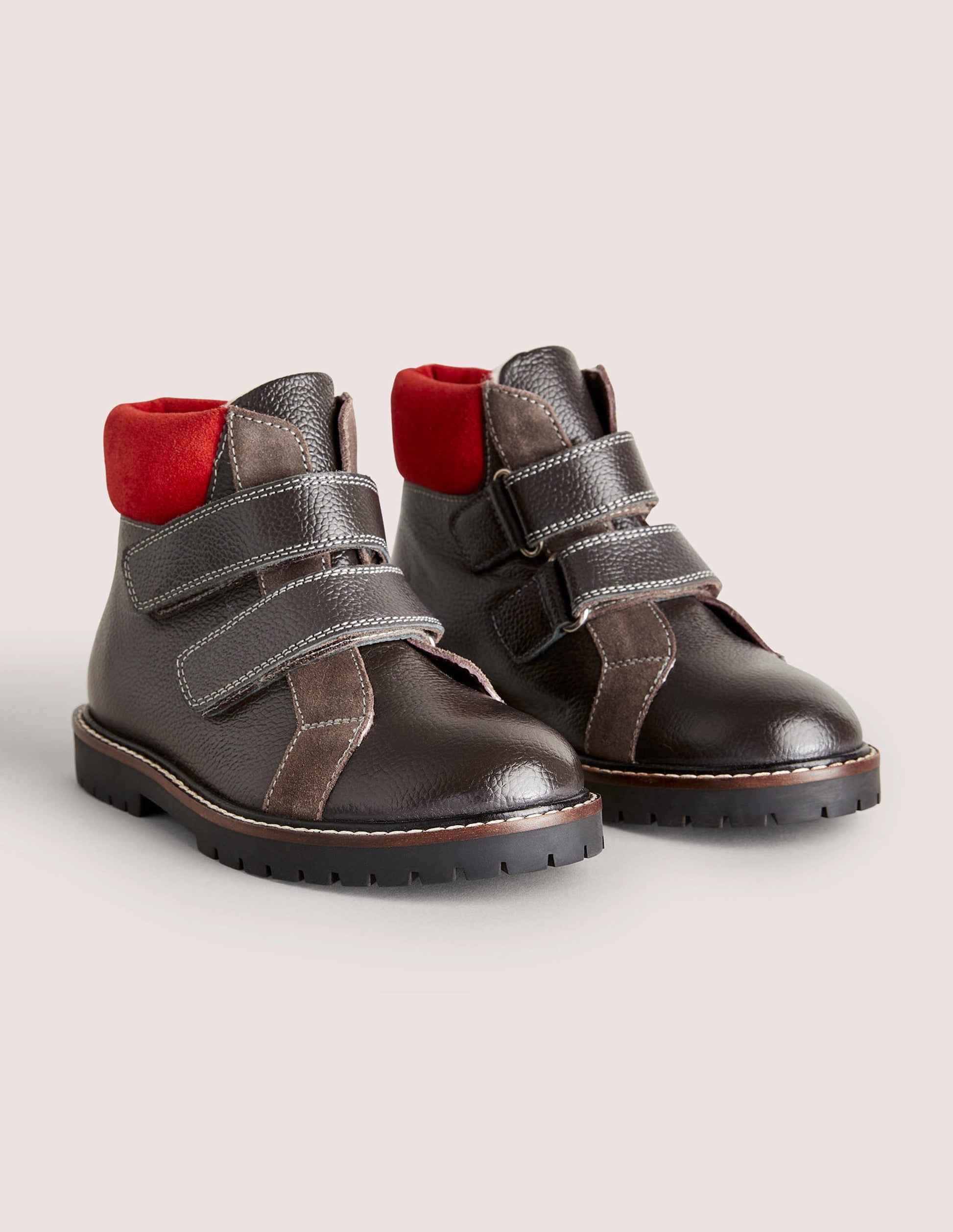 Bequeme Lederstiefel-Dunkelgrau-2