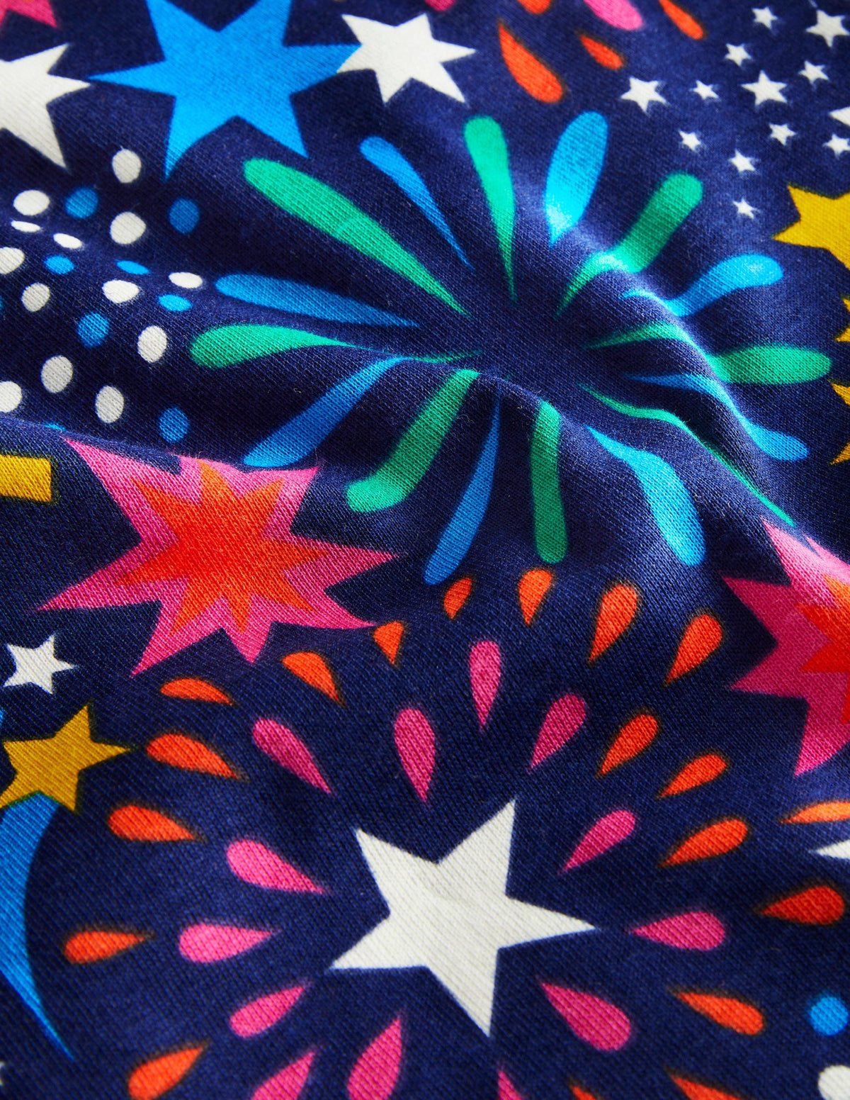 Im Dunkeln leuchtender Schlafanzug mit anliegender Passform-Schuluniform-Navy, Feuerwerk-3