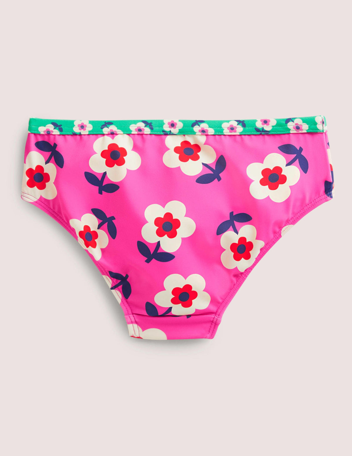 Gemusterte Bikinihose-Rosarot, Gänseblümchen-2