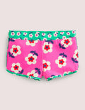 Gemusterte Badeshorts-Rosarot, Gänseblümchen