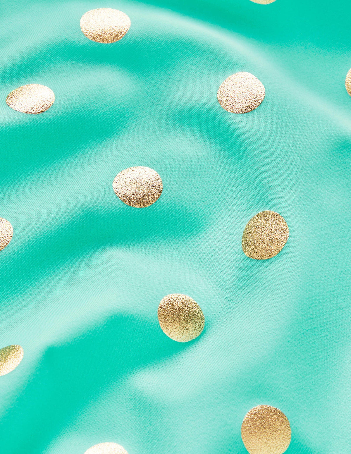 Bedruckter Badeanzug mit gekreuzten Trägern-Hellgrün, Goldfolientupfen-3