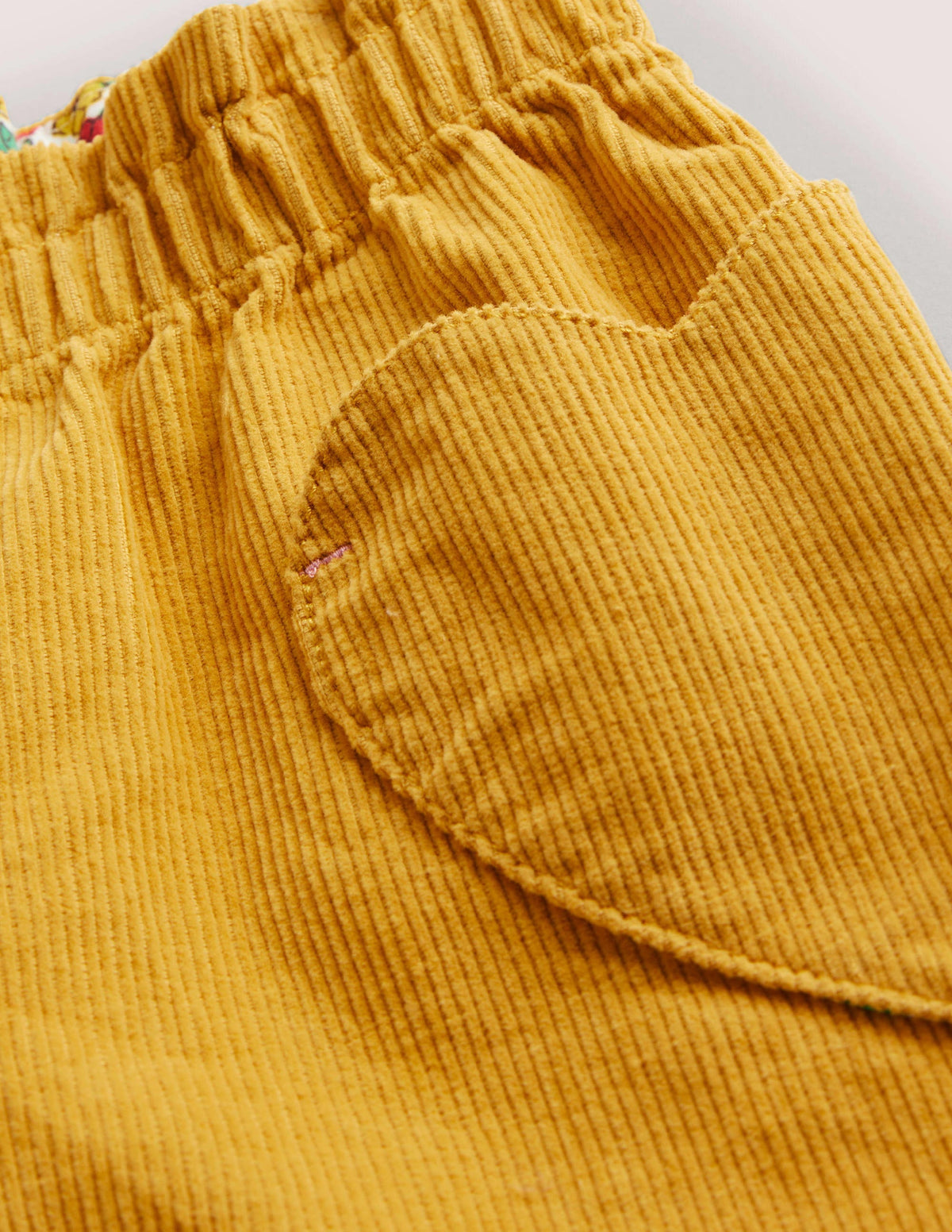 Pantalon large à enfiler-Jaune huile-3