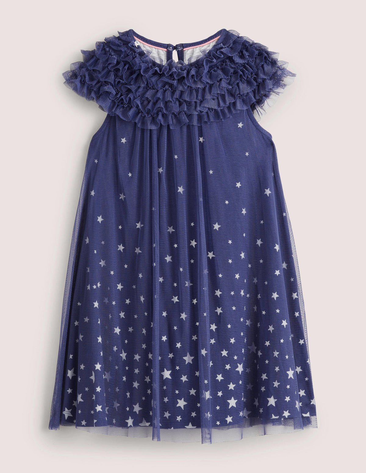 Im Dunkeln leuchtendes Tüllkleid-Segelblau, Leuchtende Sterne-1