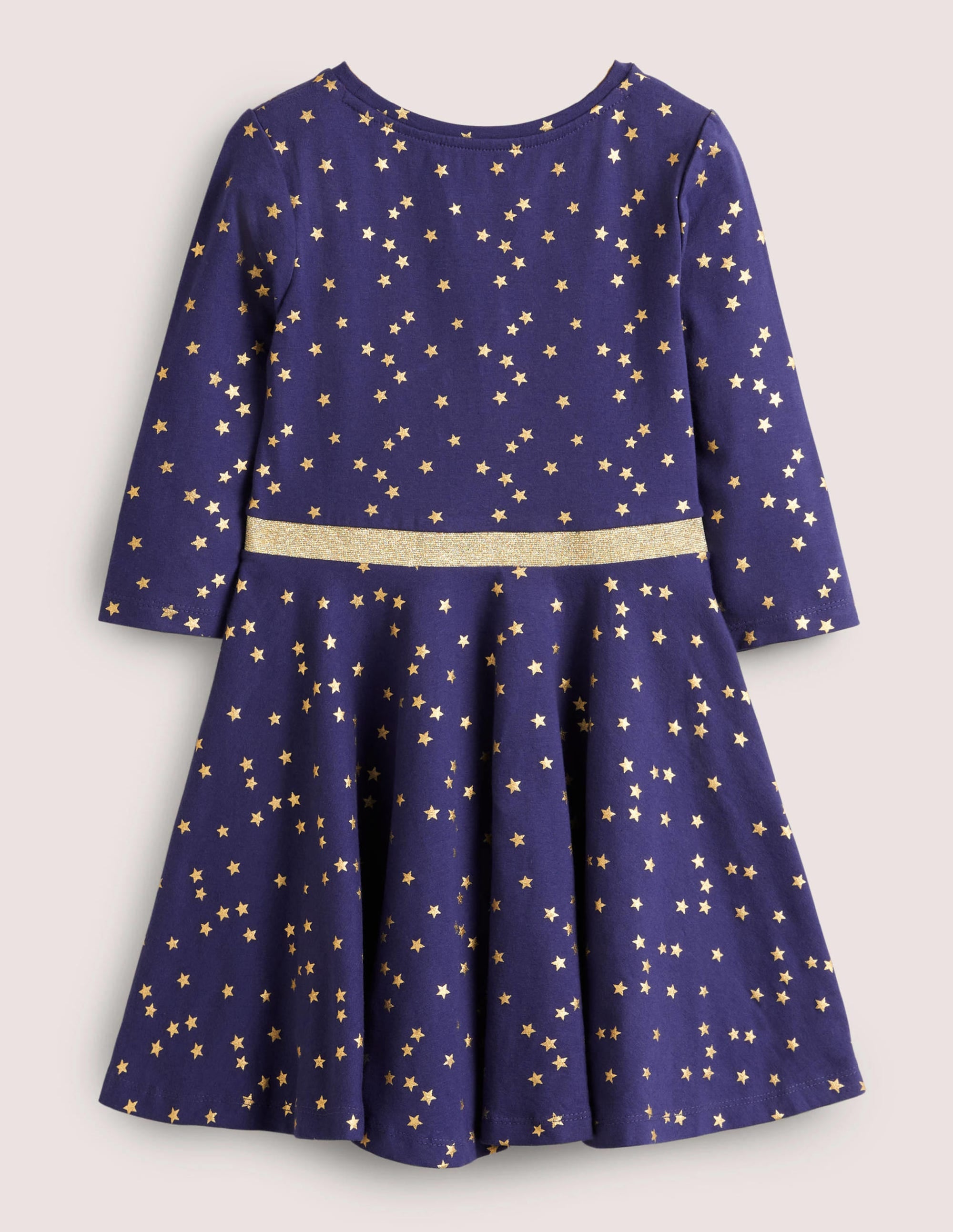 Skaterkleid mit Tellerrock-Dunkles Segelblau/Gold, Stern - Image 2