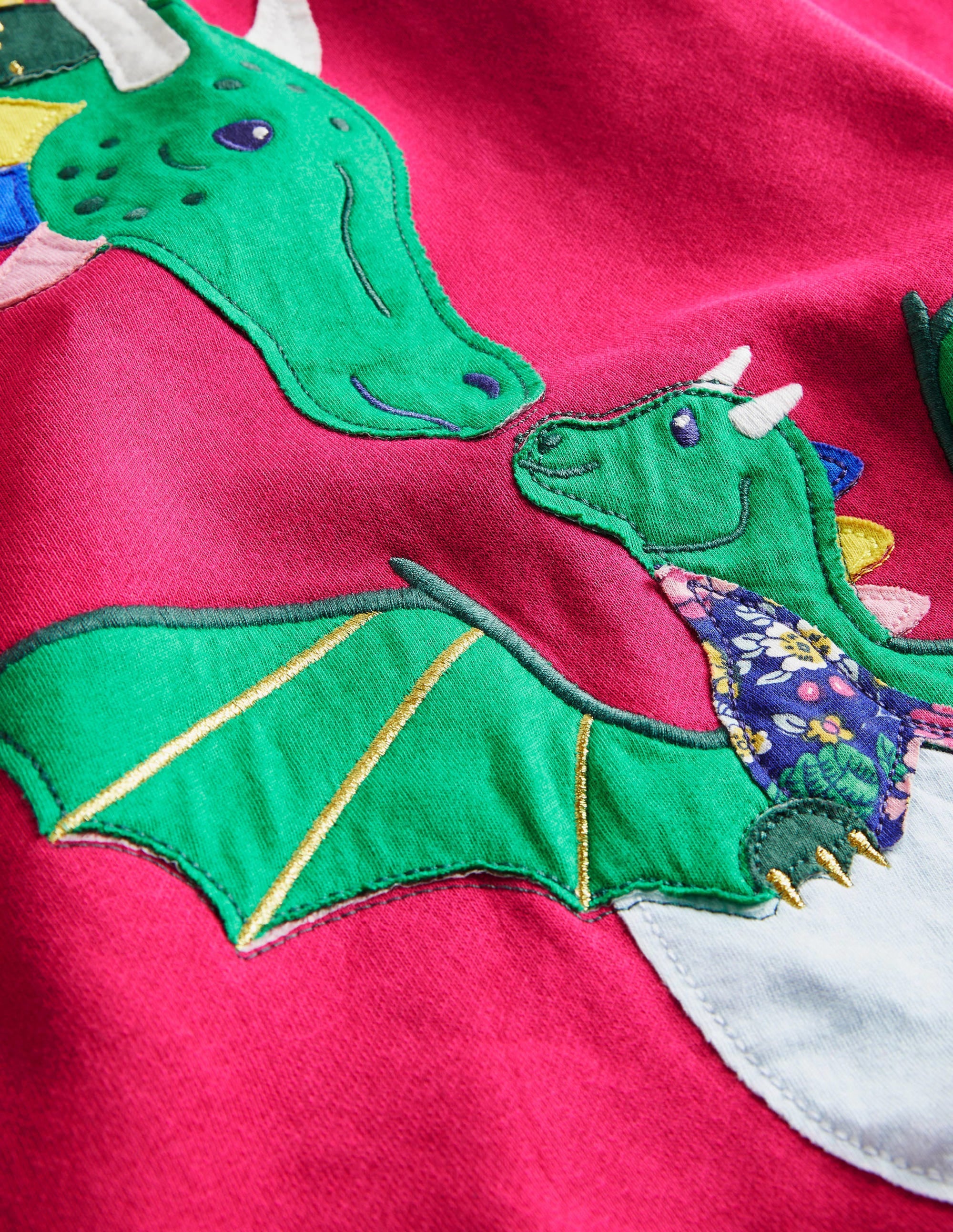 Sweatshirtkleid mit Applikation-Zuckerstangenrosa, Drachen - Image 3