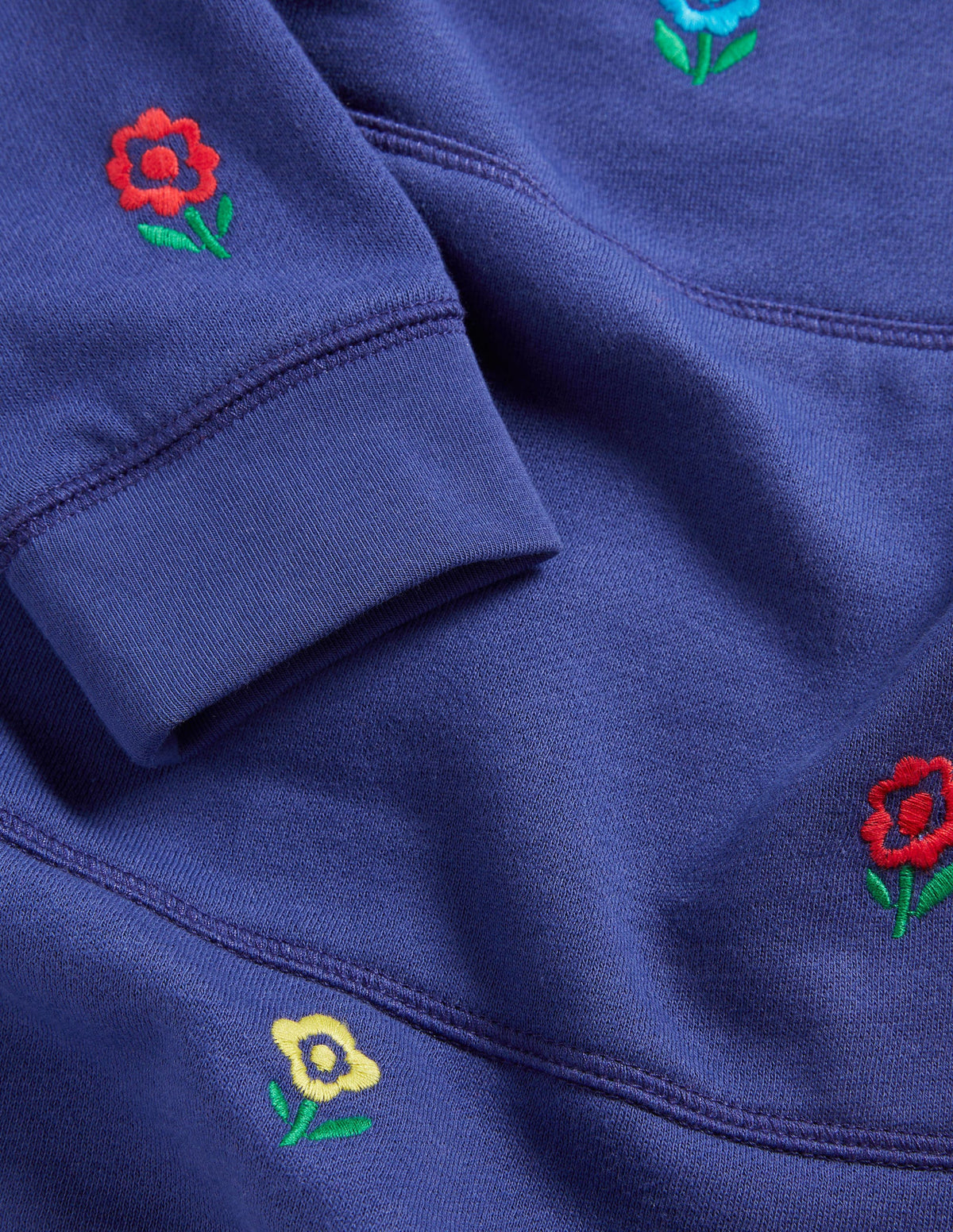 Sweatshirt Tunic-Starboard Blue Flowers-3