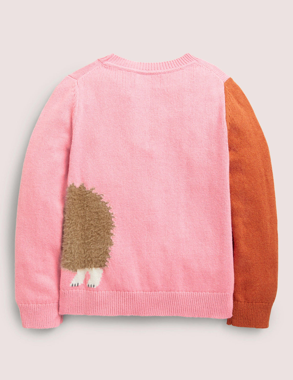Pull à motif animal sur la manche-Renard rose formica-2