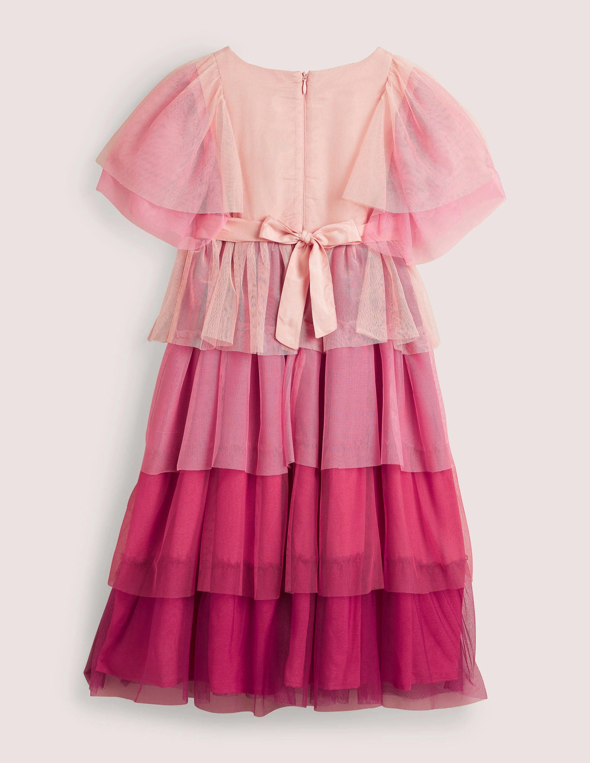 Robe à volants en tulle-Rose Provence poudré - Image 2