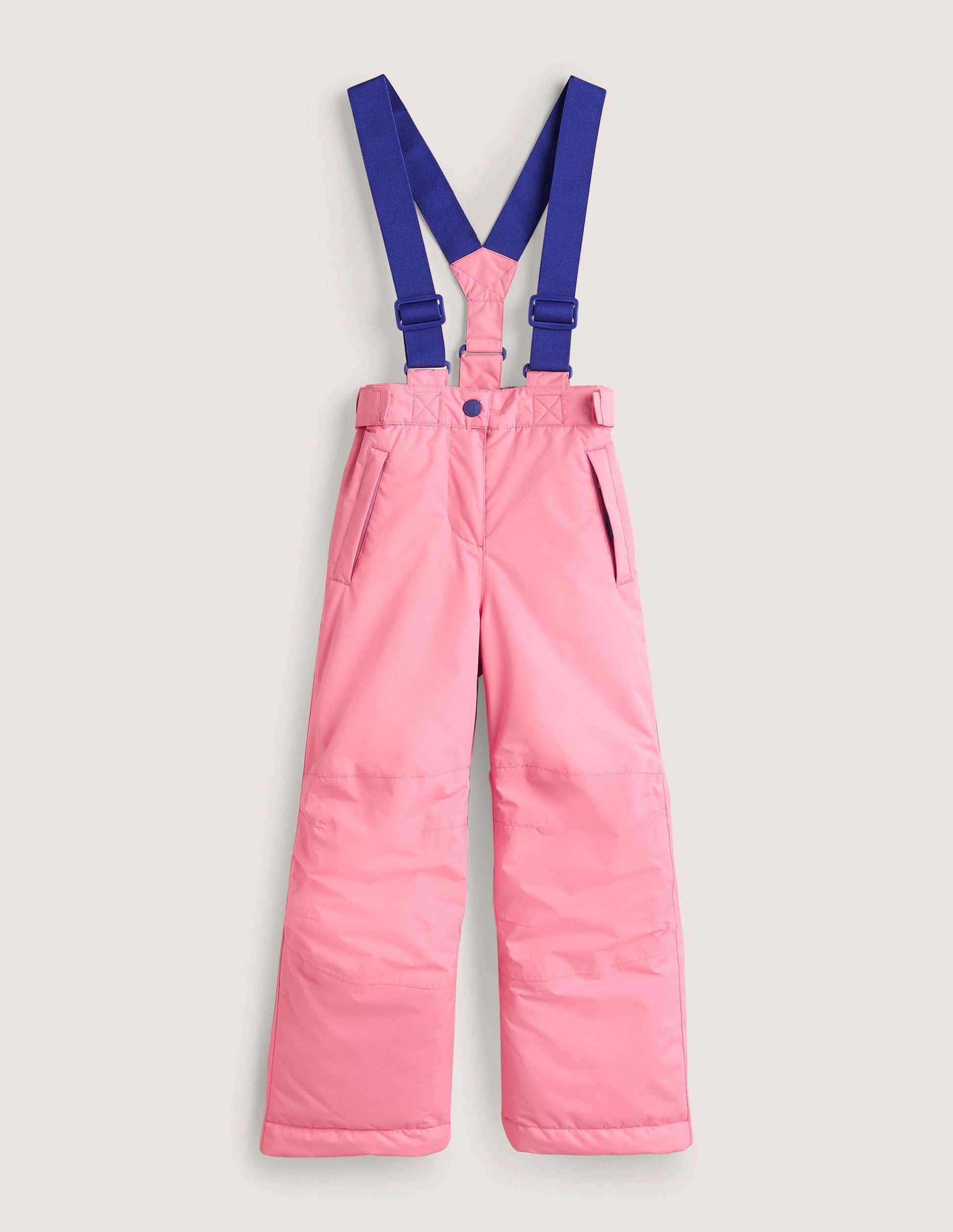 Pink Waterproof Dungaree Trousers-Hellrosa-1