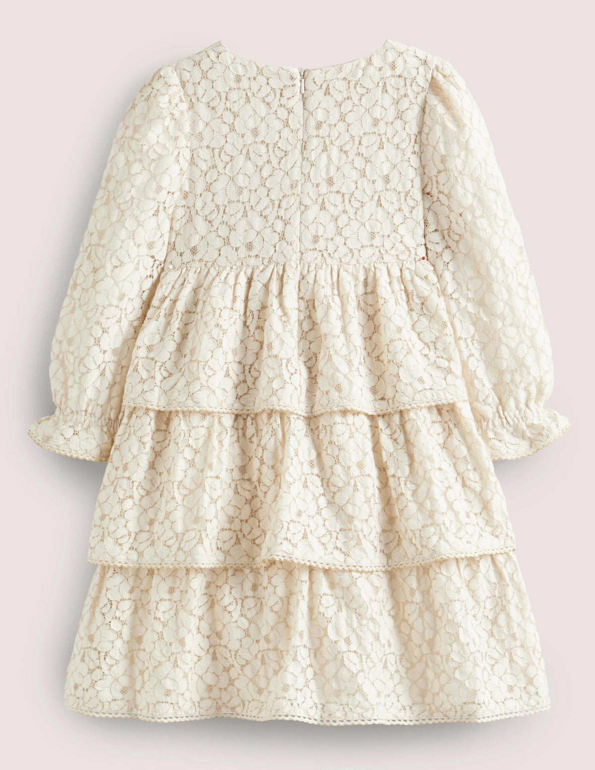 Gestuftes Spitzen-Partykleid-Vanille - Image 2