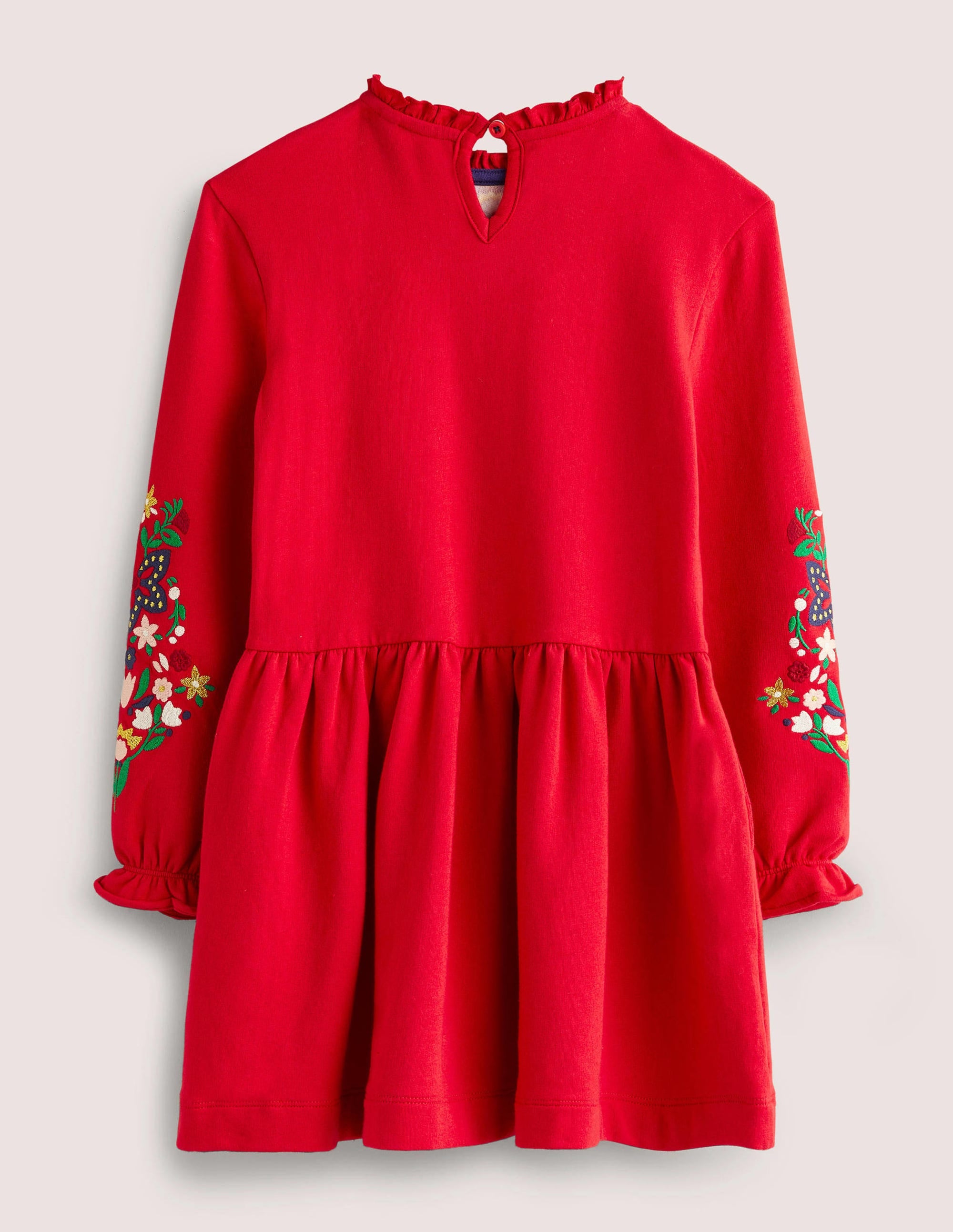 Sweatshirt-Kleid mit Stickerei-Rockabilly-Rot - Image 2