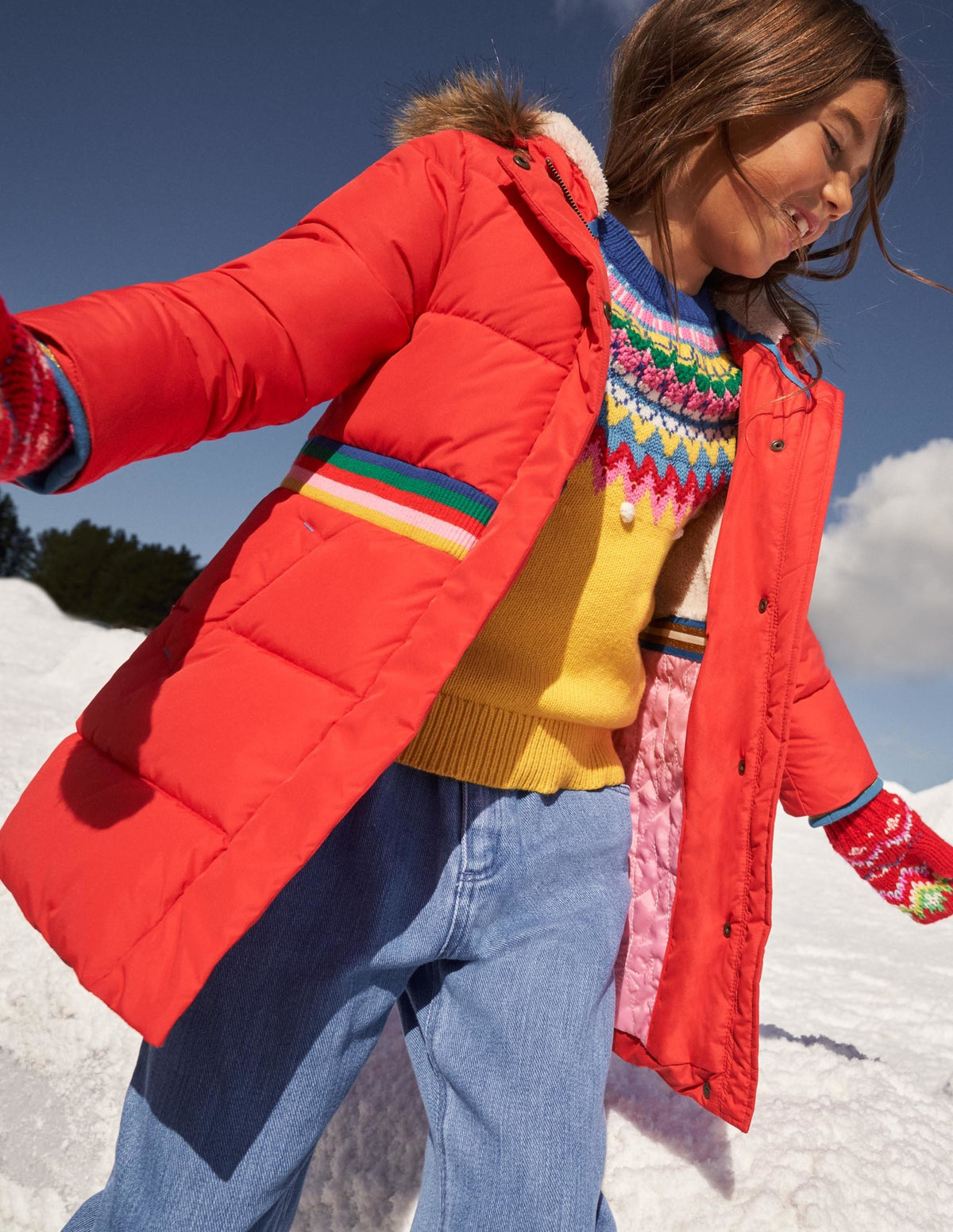 Pullover mit Fair-Isle-Passe-Maisgelb, Fair-Isle-Muster-4